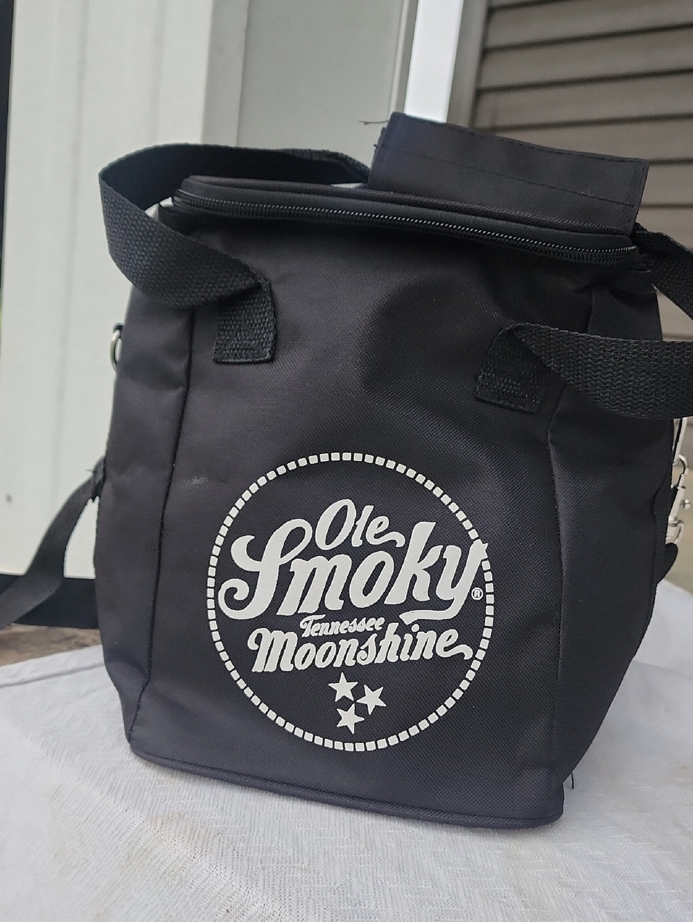 Black Insulated Cooler Bag - Tennessee Moonshine Logo